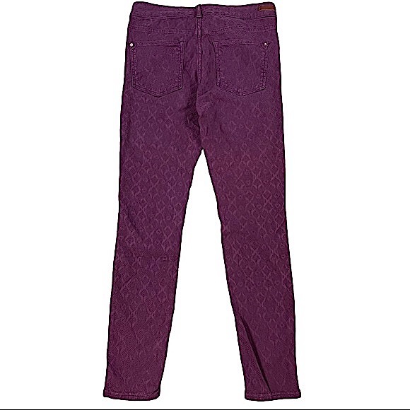 Pilcro & The Letterpress Script size 30 textured maroon skinny pants - Picture 8 of 16